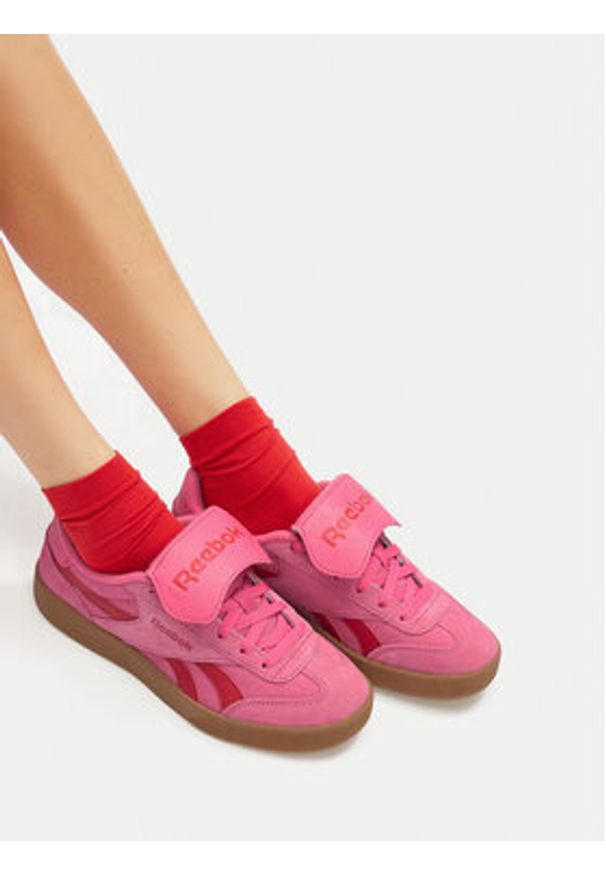 Reebok Sneakersy SMASH EDGE KILTY 100241116 Różowy. Kolor: różowy. Materiał: skóra, zamsz