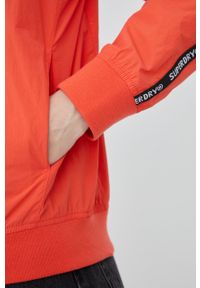 Superdry kurtka damska kolor pomarańczowy przejściowa oversize. Kolor: pomarańczowy. Materiał: materiał #3