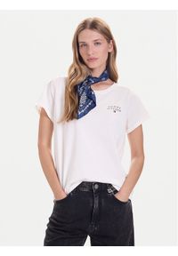 TOMMY HILFIGER - Tommy Hilfiger T-Shirt UW0UW04525 Beżowy Relaxed Fit. Kolor: beżowy. Materiał: bawełna