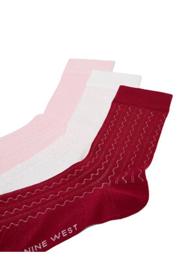 Nine West Skarpety CEO_BR_NW_25076_W_AW25 (3 PACK) Kolorowy. Materiał: materiał, bawełna. Wzór: kolorowy