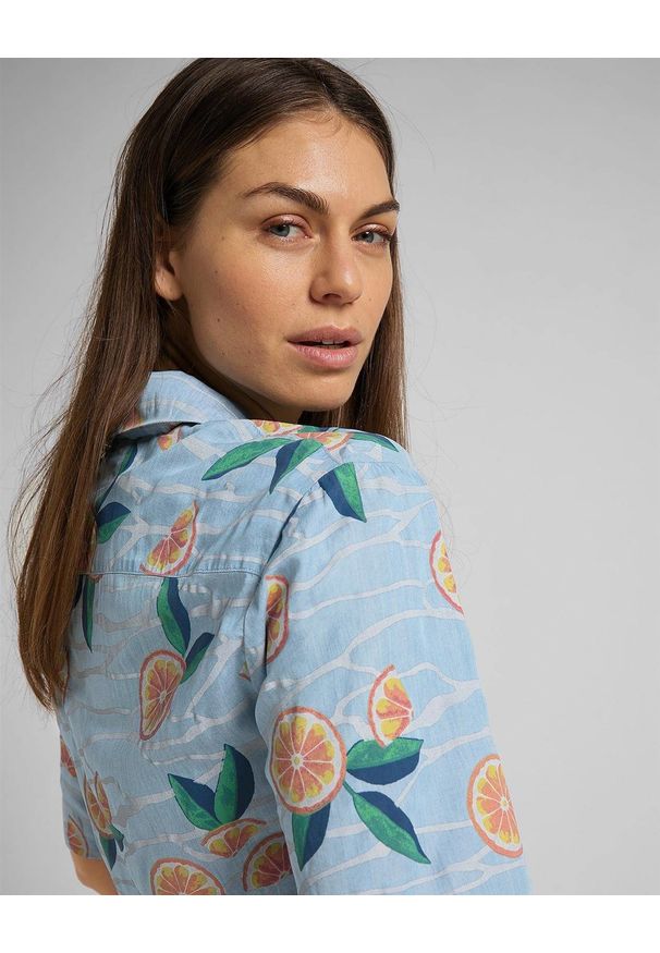 Lee - DAMSKA KOSZULA LEE KNOTTED RESORT SHIRT PISCINE L49XZMQE 112111150
