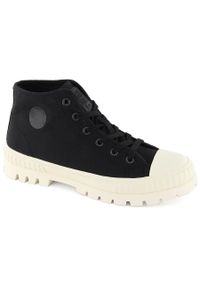 Big-Star - Trampki za kostkę sznurowane czarne Big Star OO274008. Wysokość cholewki: za kostkę. Kolor: czarny. Materiał: materiał. Sezon: lato #1