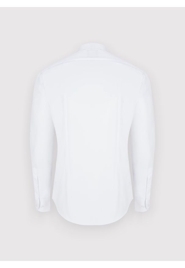 Pako Lorente - PAKO LORENTE - Biała koszula męska. Kolor: biały, czarny. Materiał: bawełna. Długość rękawa: długi rękaw. Długość: długie