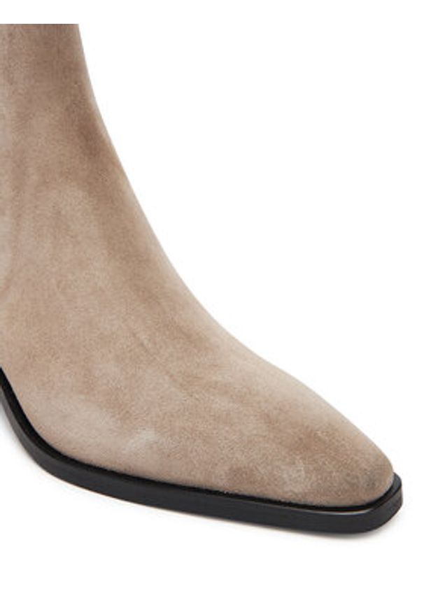 BOSS Botki Niara 50548781 Brązowy. Kolor: brązowy. Materiał: zamsz, skóra