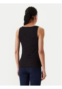 Morgan Top 251-DIDONI Czarny Slim Fit. Kolor: czarny. Materiał: wiskoza #5