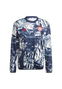 Adidas - Bluza przedmeczowa Bayern Munich. Kolor: biały. Sport: piłka nożna #1