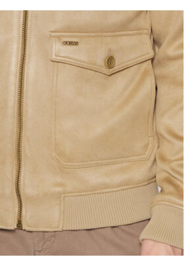 Guess Kurtka przejściowa M5RL01 WGU72 Beżowy Regular Fit. Kolor: beżowy. Materiał: syntetyk