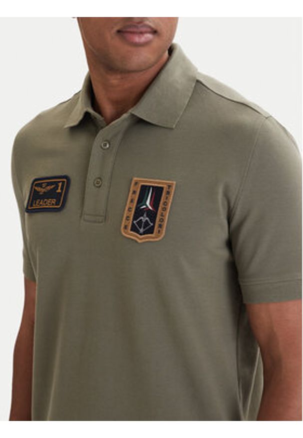 Aeronautica Militare Polo 261PO1927UP00191 Zielony Regular Fit. Typ kołnierza: polo. Kolor: zielony. Materiał: bawełna