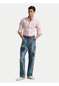 Polo Ralph Lauren Koszula 710906622002 Różowy Custom Fit. Typ kołnierza: polo. Kolor: różowy. Materiał: bawełna #5