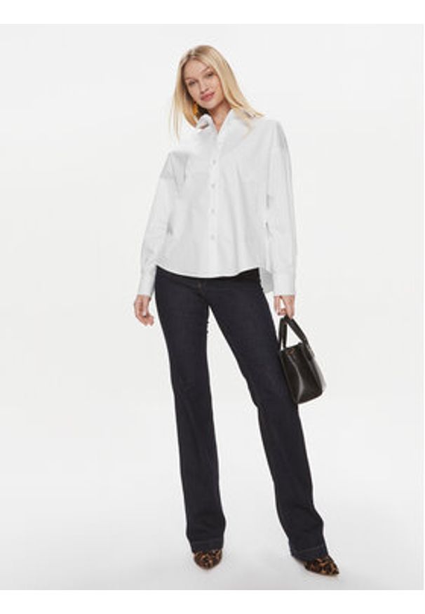 Guess Koszula Ls Nicla W4RH51 WD2M1 Biały Regular Fit. Kolor: biały. Materiał: bawełna