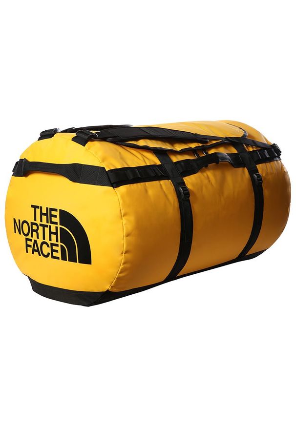 Torba The North Face Base Camp Duffel XXL 0A52SDZU31 - żółta. Kolor: żółty. Materiał: nylon. Wzór: paski. Sport: fitness