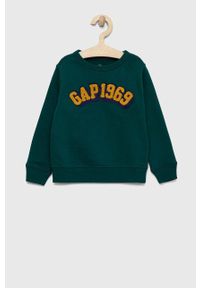 GAP bluza dziecięca kolor zielony wzorzysta. Okazja: na co dzień. Kolor: zielony. Materiał: poliester, dzianina. Styl: casual #1
