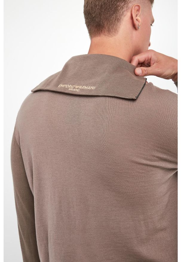 Emporio Armani - Golf męski wełniany EMPORIO ARMANI. Typ kołnierza: golf. Materiał: wełna