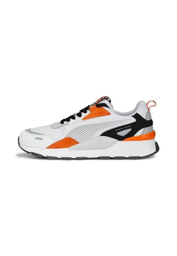 Buty do chodzenia męskie Puma RS 30 Suede. Zapięcie: sznurówki. Kolor: biały, pomarańczowy, żółty, wielokolorowy. Materiał: materiał. Szerokość cholewki: normalna. Model: Puma Suede. Sport: turystyka piesza