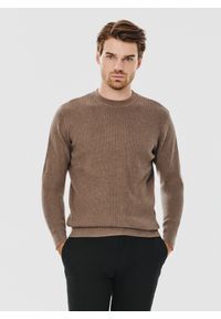 Pako Lorente - PAKO LORENTE – Męski sweter w kolorze brązowym. Kolor: brązowy. Materiał: bawełna, nylon. Sezon: jesień #3