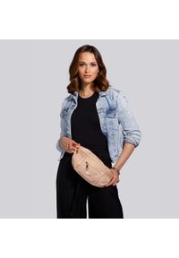 Wittchen - Damska torebka nerka z nylonu. Kolor: beżowy. Materiał: nylon #2