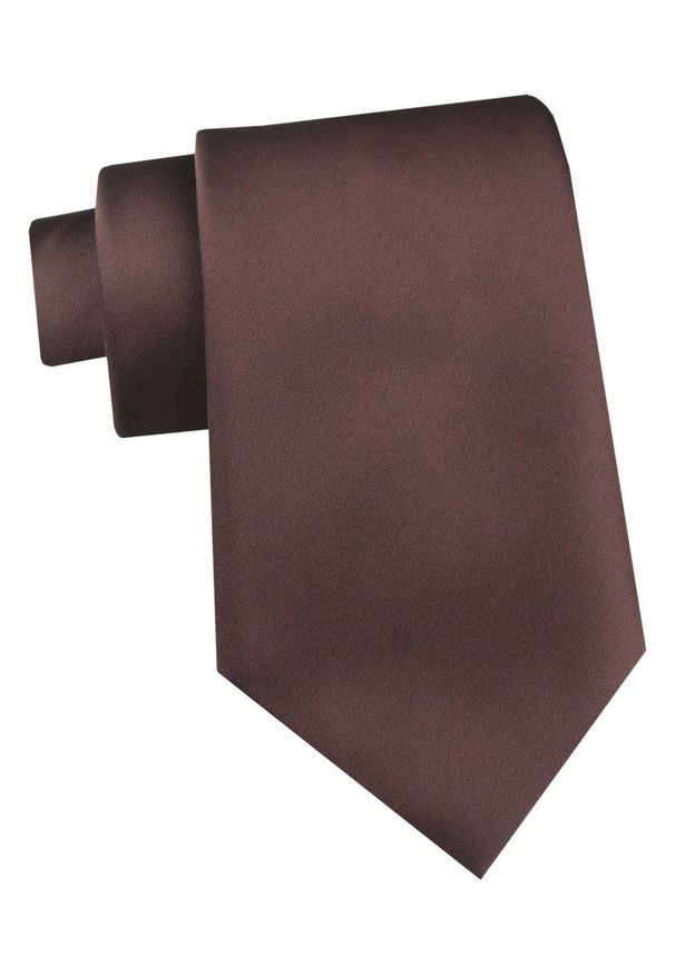 Krawat Męski - Angelo di Monti - Brązowy Kolor, Bez Wzoru. Kolor: brązowy, beżowy, wielokolorowy. Materiał: tkanina. Styl: elegancki, wizytowy