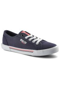 Big-Star - Granatowe Trampki Big Star Damskie Lekkie Półbuty. Okazja: na co dzień, do pracy, na spacer. Kolor: niebieski. Materiał: guma, jeans, materiał. Sezon: lato. Styl: casual, sportowy, klasyczny
