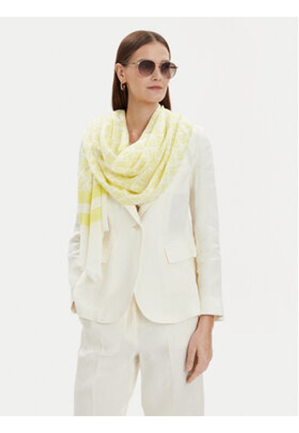 TOMMY HILFIGER - Tommy Hilfiger Szalik Beach Summer Mono Scarf AW0AW16030 Żółty. Kolor: żółty. Materiał: materiał