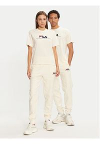 Fila Spodnie dresowe Unisex Bovrup FAU0146 Écru Regular Fit. Materiał: bawełna #4