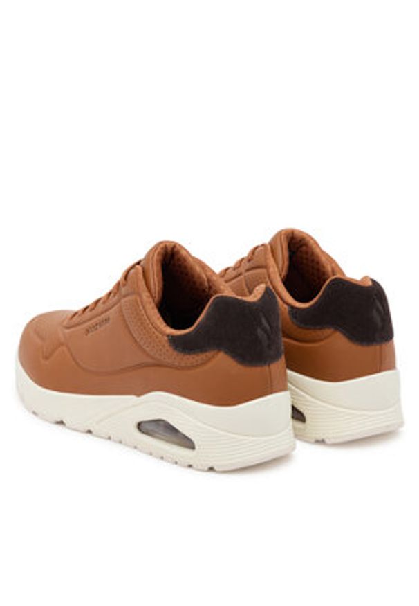 skechers - Skechers Sneakersy 183920/CSNT Brązowy. Kolor: brązowy. Materiał: skóra
