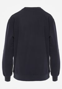 Born2be - Granatowa Bluza o Klasycznym Kroju z Bawełną Merinne. Okazja: na co dzień. Kolor: niebieski. Materiał: bawełna. Styl: klasyczny #3