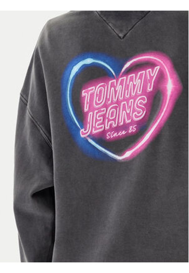 Tommy Jeans Bluza Neon DW0DW20945 Szary Boxy Fit. Kolor: szary. Materiał: bawełna