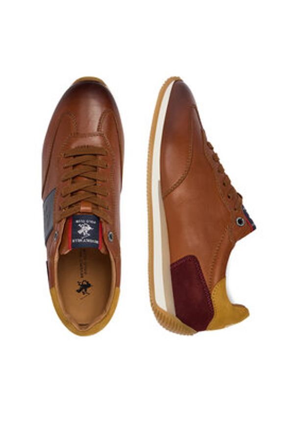 Beverly Hills Polo Club Sneakersy EO-SCOTT-10 MI08 Brązowy. Kolor: brązowy. Materiał: skóra