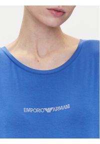 Emporio Armani T-Shirt EW000780 AF12192 UA012 Niebieski Regular Fit. Kolor: niebieski. Materiał: wiskoza #4