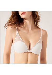 Intica - Stanik bez fiszbin z wygodnej tkaniny Shantimitra. Kolor: beżowy. Materiał: tkanina #4