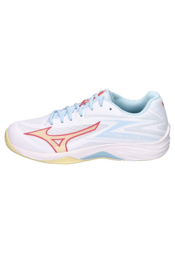 Buty do siatkówki damskie Mizuno Thunder Blade Z. Kolor: pomarańczowy, biały, wielokolorowy. Sport: siatkówka