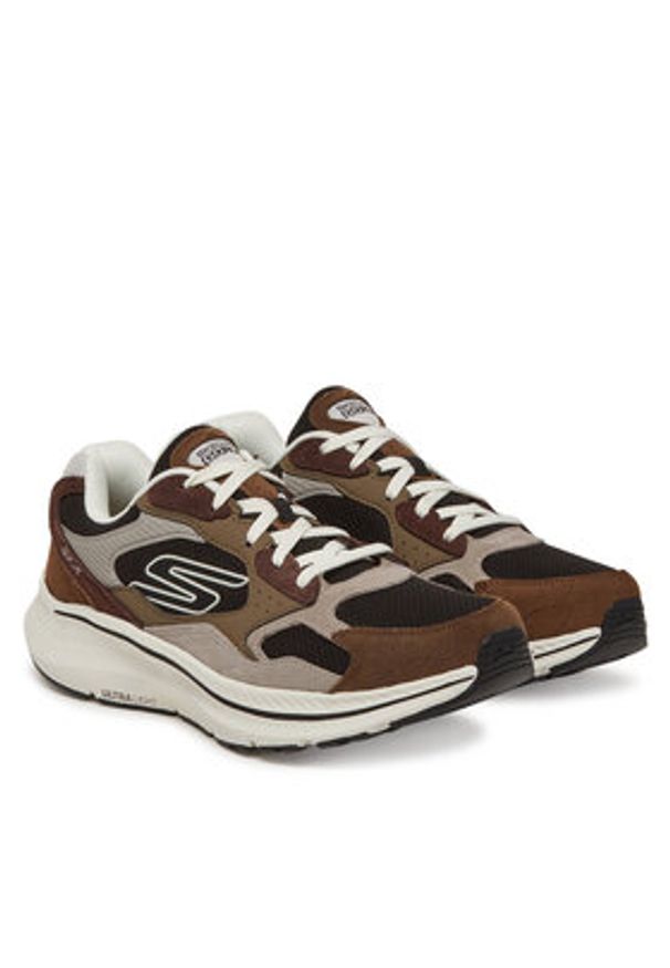 skechers - Skechers Buty do biegania Go Run Consistent 2.0-Retro Runner V1 220872/BRBK Brązowy. Kolor: brązowy. Materiał: materiał. Sport: bieganie