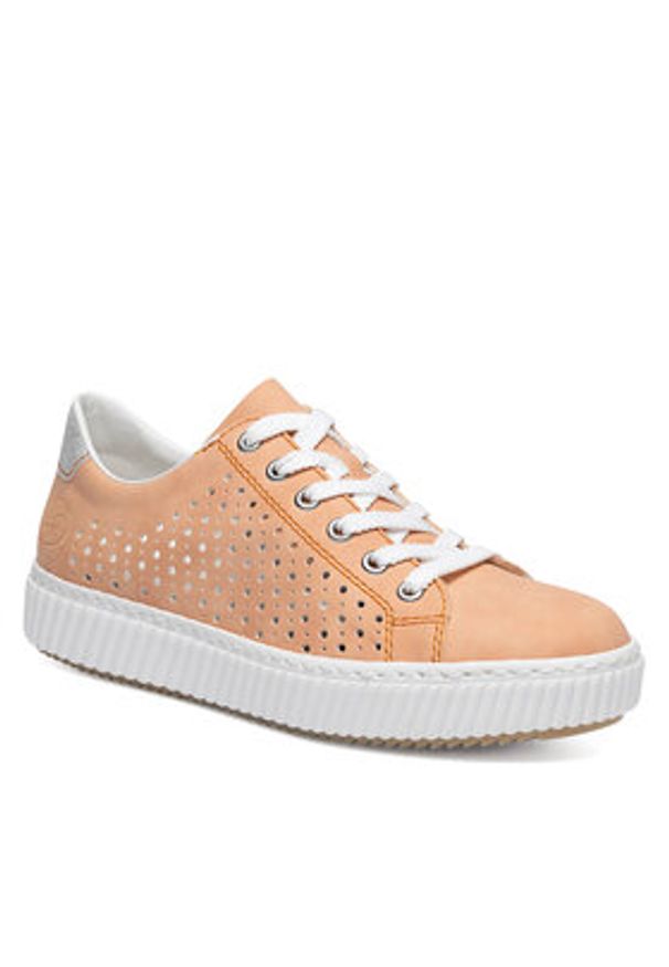 Rieker Sneakersy M3901-38 Pomarańczowy. Kolor: pomarańczowy. Materiał: syntetyk