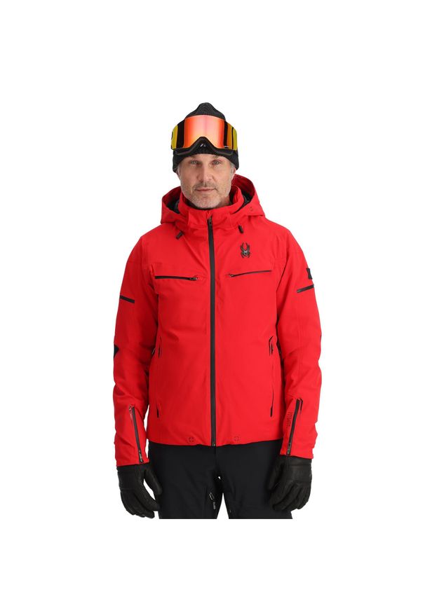 Kurtka narciarska męska Spyder Monterosa. Kolor: czerwony. Sezon: zima. Sport: narciarstwo