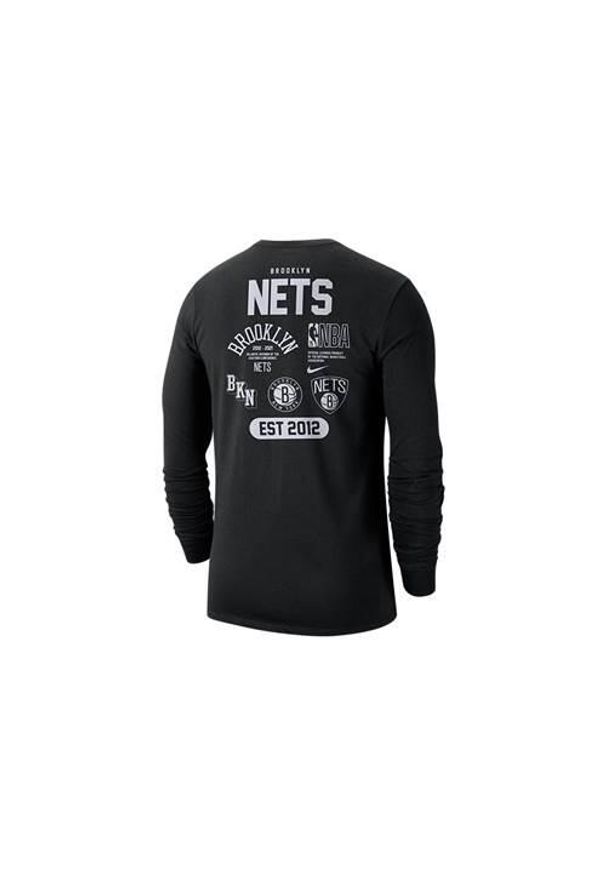 Koszulka sportowa męska Nike Nba Brooklyn Nets Courtside. Kolor: czarny. Długość rękawa: długi rękaw. Długość: długie