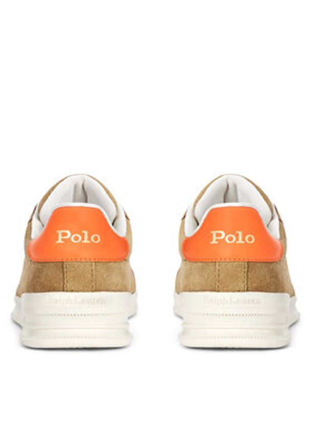 Polo Ralph Lauren Sneakersy Heritage Court 809955691005 Brązowy. Kolor: brązowy. Materiał: skóra