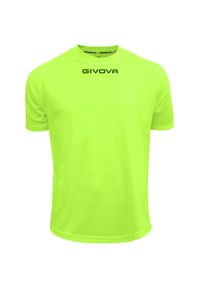 Koszulka piłkarska dla dzieci Givova One żółta fluo. Kolor: zielony, wielokolorowy, żółty. Sport: piłka nożna