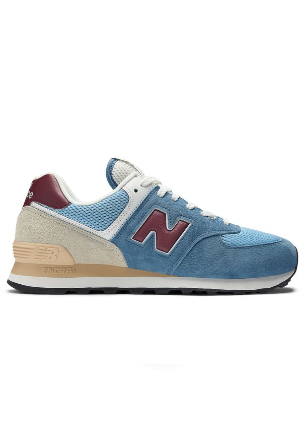 Buty unisex New Balance U574SPR – niebieskie. Kolor: niebieski. Materiał: zamsz, guma, materiał, syntetyk. Szerokość cholewki: normalna. Model: New Balance 574