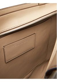 Calvin Klein Jeans Torebka Sculpted Slim Tote34 LV04K3070G Beżowy. Kolor: beżowy. Materiał: skórzane #3