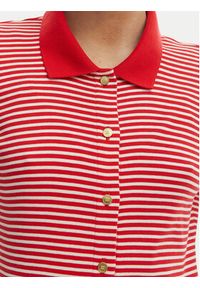 TOMMY HILFIGER - Tommy Hilfiger Sukienka codzienna WW0WW48776 Czerwony Regular Fit. Okazja: na co dzień. Kolor: czerwony. Materiał: bawełna. Typ sukienki: proste. Styl: casual #4