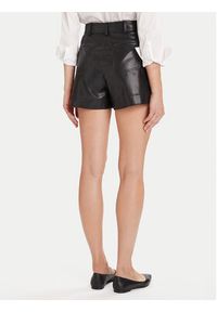 Morgan Szorty z imitacji skóry 242-SHOANE Czarny Slim Fit. Kolor: czarny. Materiał: skóra #4