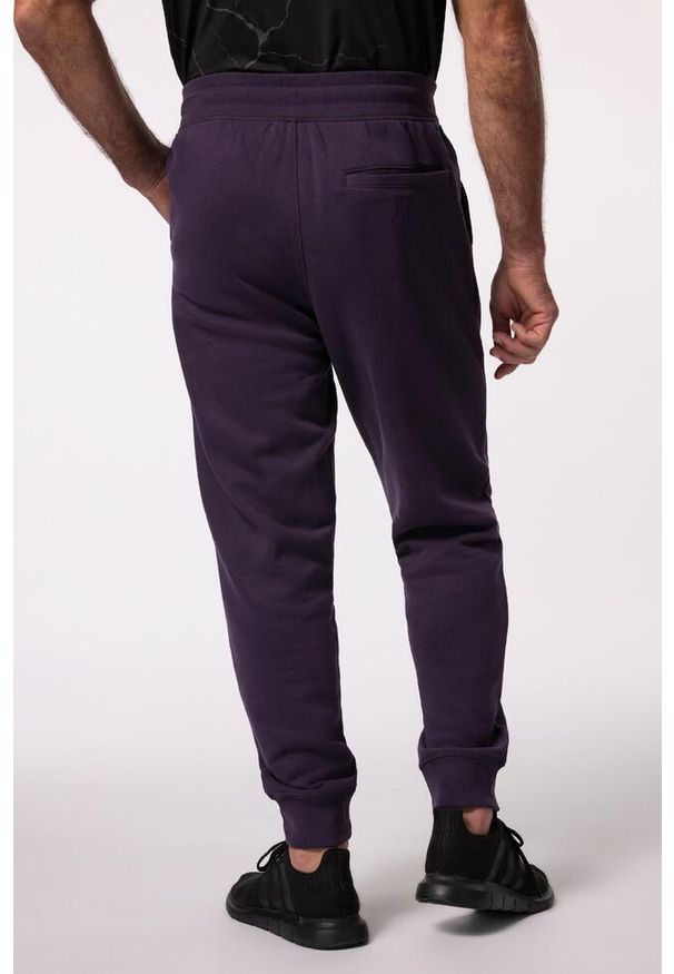 JAY-PI - Męskie Spodnie dresowe ściągane sznurkiem nowoczesny krój do roz. 8XL. Kolekcja: plus size. Kolor: fioletowy. Materiał: materiał, poliester, bawełna. Długość: długie
