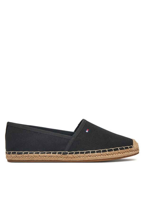 TOMMY HILFIGER - Tommy Hilfiger Espadryle Flag Canvas Espadrille FW0FW08541 Czarny. Kolor: czarny. Materiał: materiał