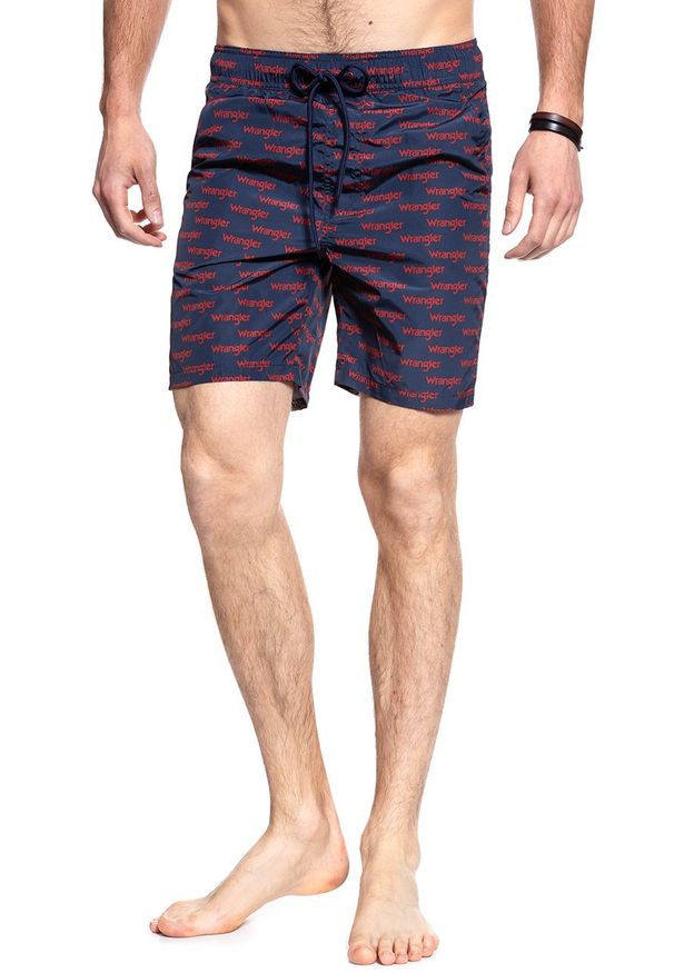 Wrangler - SPODENKI MĘSKIE WRANGLER SWIM SHORT SCARLET RED W4B01V9UU 112129078