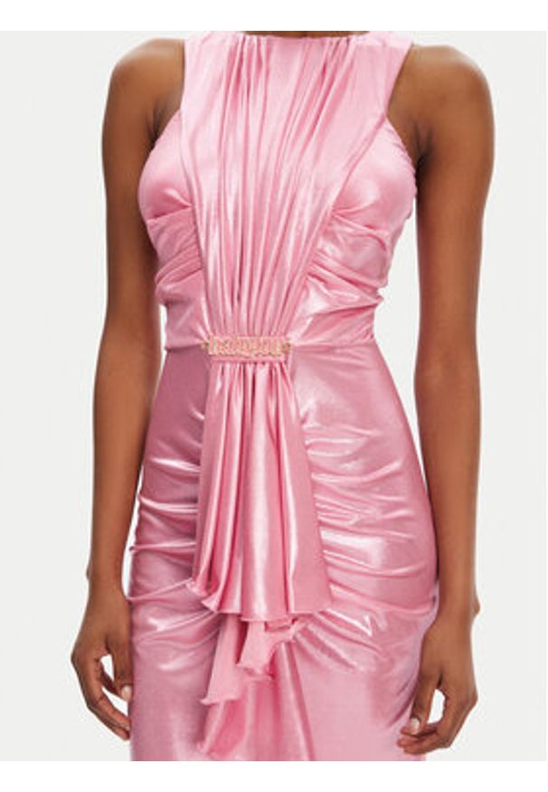 Babylon Sukienka wieczorowa MF0204 Różowy Regular Fit. Kolor: różowy. Materiał: syntetyk. Styl: wizytowy