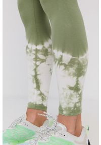 DKNY - Dkny Legginsy damskie kolor zielony. Stan: podwyższony. Kolor: zielony. Materiał: dzianina