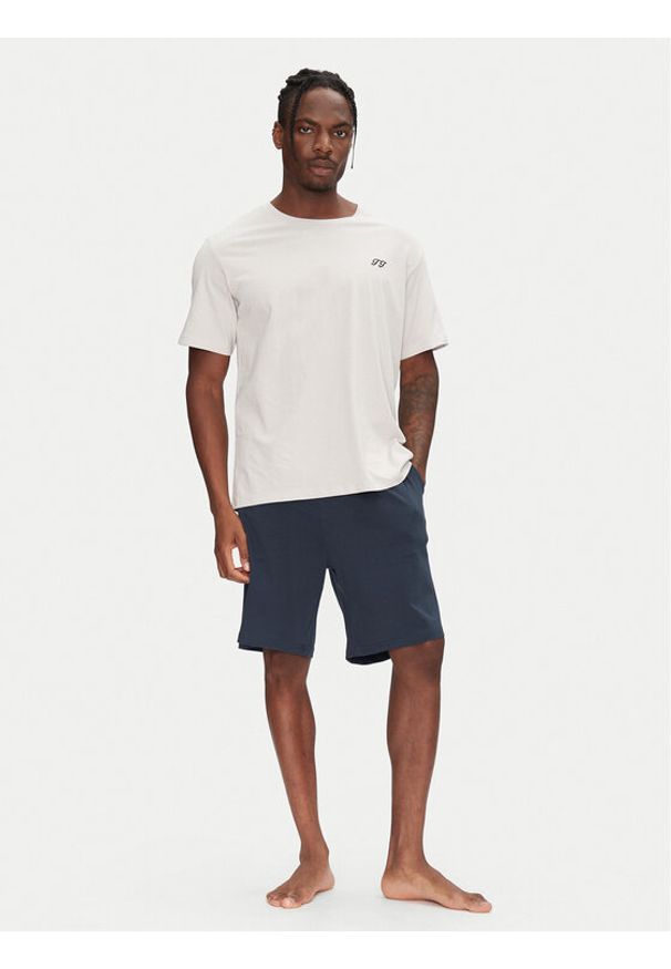 Jack & Jones - Jack&Jones Piżama Omaha 12276880 Granatowy Standard Fit. Kolor: niebieski. Materiał: bawełna