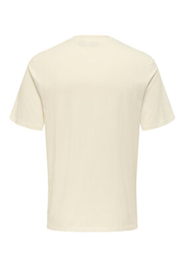 Only & Sons T-Shirt Magdy 22029454 Biały Regular Fit. Kolor: biały. Materiał: bawełna
