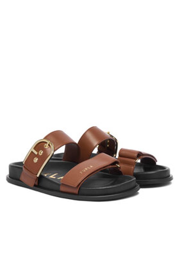 Furla Klapki Solea YL56SOE BX4513 CN 03B00 Brązowy. Kolor: brązowy. Materiał: skóra