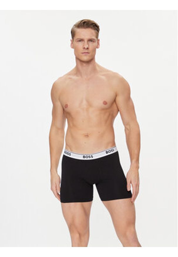 BOSS Komplet bokserek BoxerBr 3P Power 50475282 Czarny. Kolor: czarny. Materiał: bawełna
